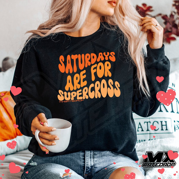 Saturdays are for Supercross Sweater for Moto Moms