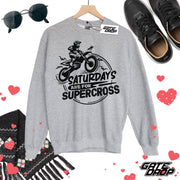 Saturdays Are For Supercross Crewneck Sweatshirt