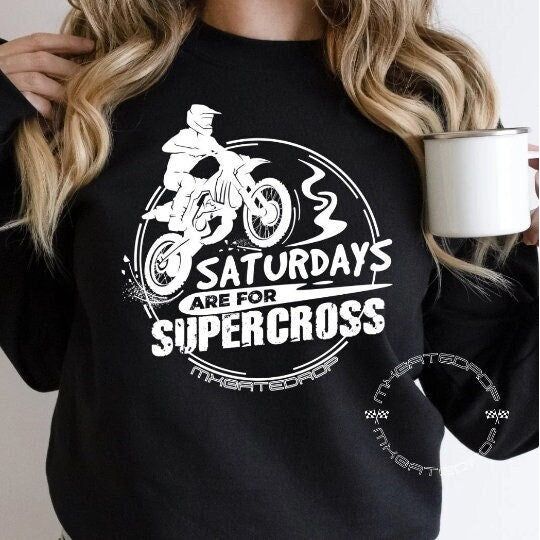 Saturdays Are For Supercross Crewneck Sweatshirt