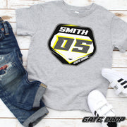 Personalizable Motocross Plate Youth Shirt, Custom Motocross shirt for kids, Youth Dirtbike T-Shirt, Kids Race day Tee Shirt