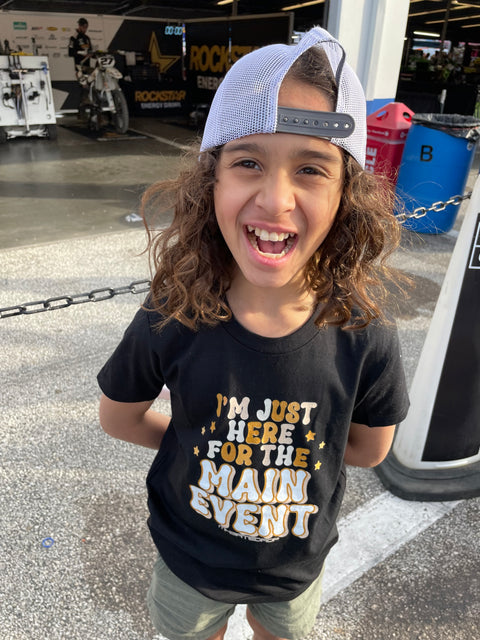 I'm Just here for the Main Event Motocross Youth Shirt