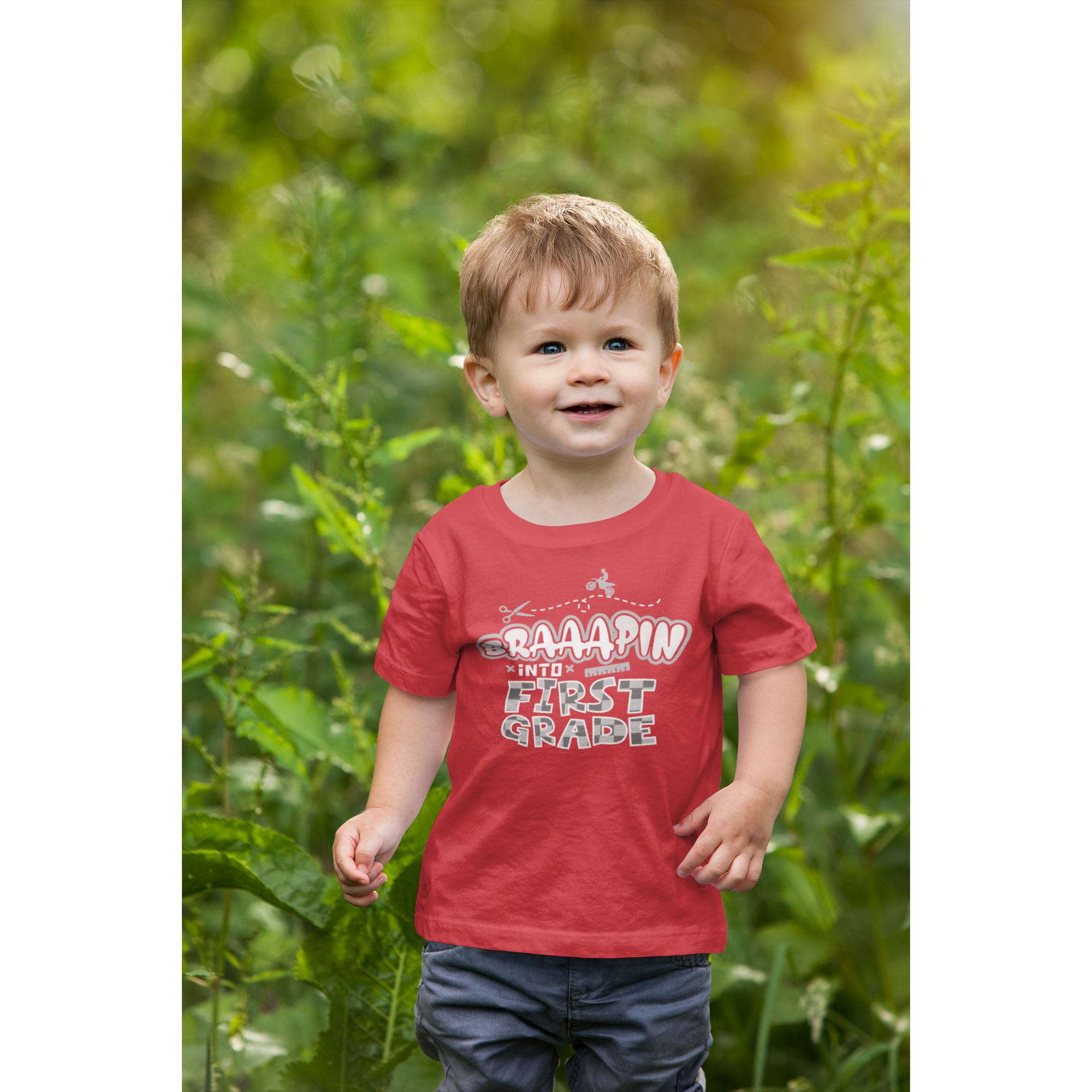 Brappin into My First Grade Motocross Toddler Shirt