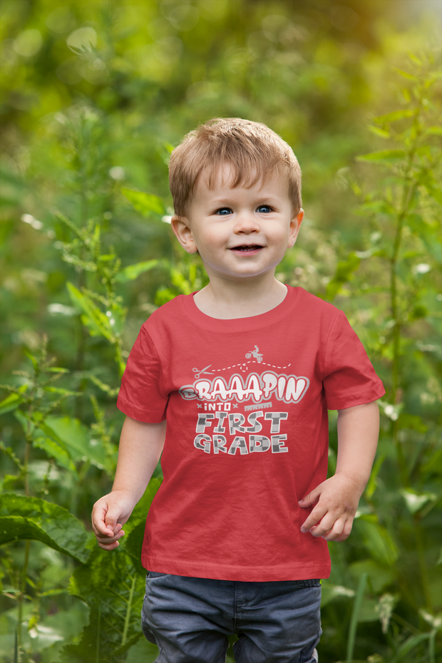 Brappin into My First Grade Motocross Toddler Shirt