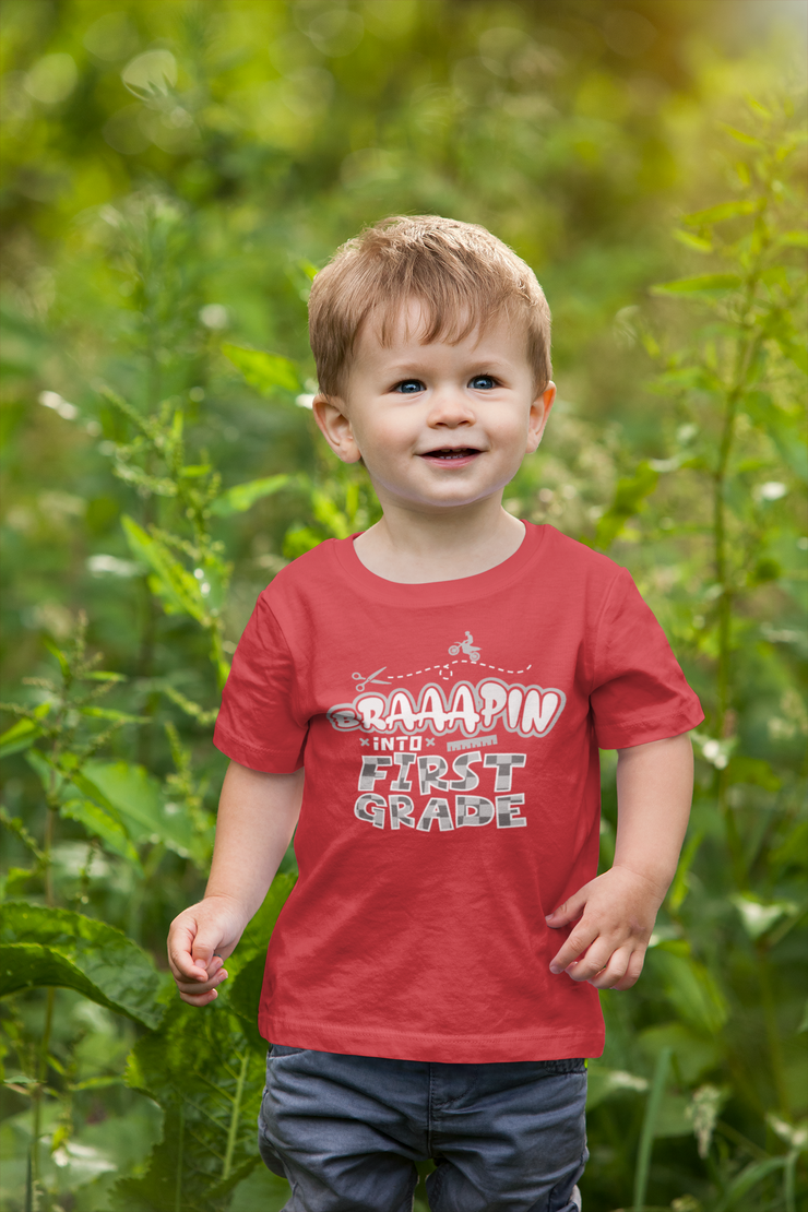 Brappin into My First Grade Motocross Toddler Shirt