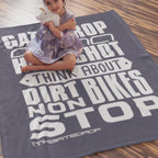 The Gate Drop Velveteen Plush Blanket | Motocross Blanket | Dirt bike Blanket | Motocross Easter Mother's Day Father's Day CHRISTMAS Gift