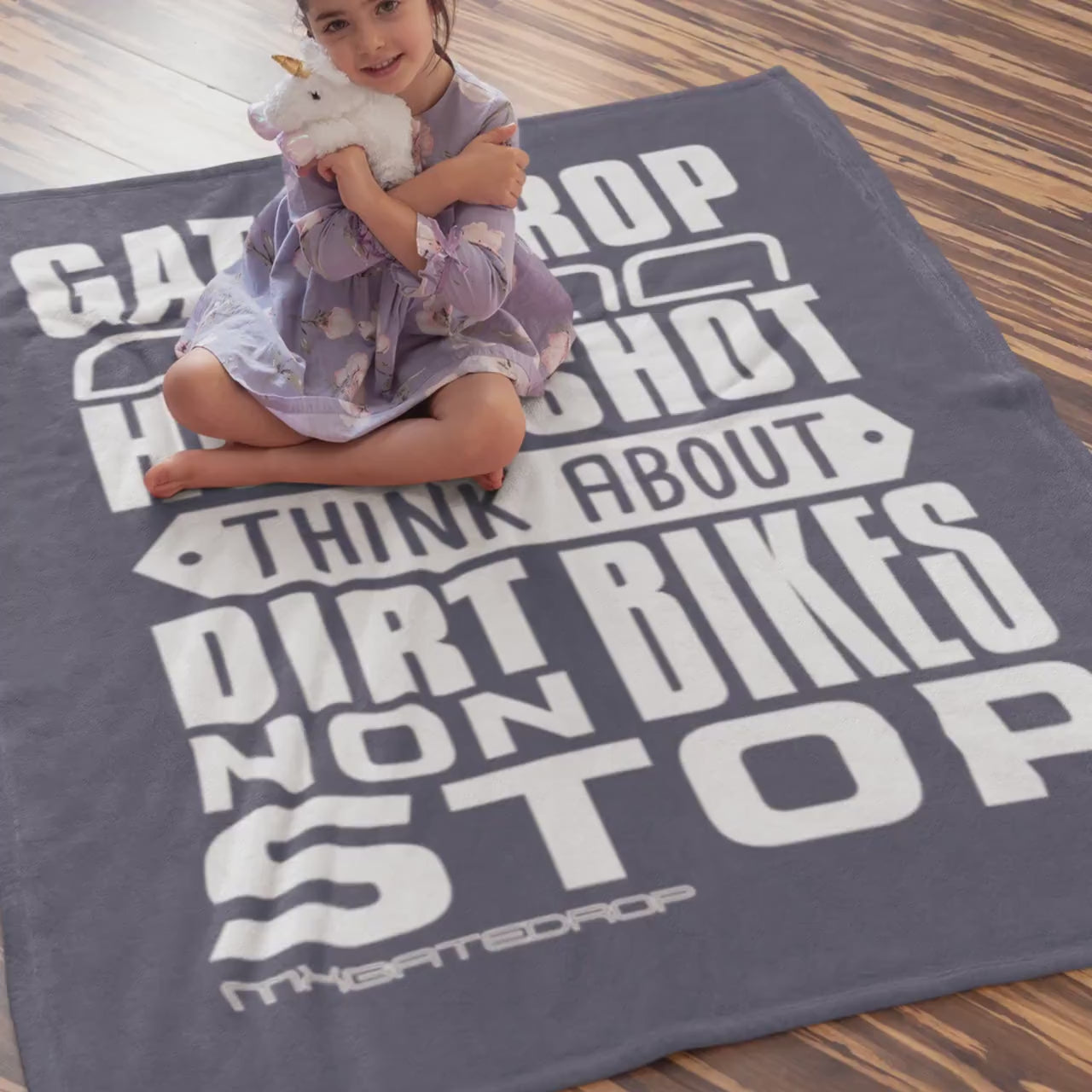 The Gate Drop Velveteen Plush Blanket | Motocross Blanket | Dirt bike Blanket | Motocross Easter Mother's Day Father's Day CHRISTMAS Gift