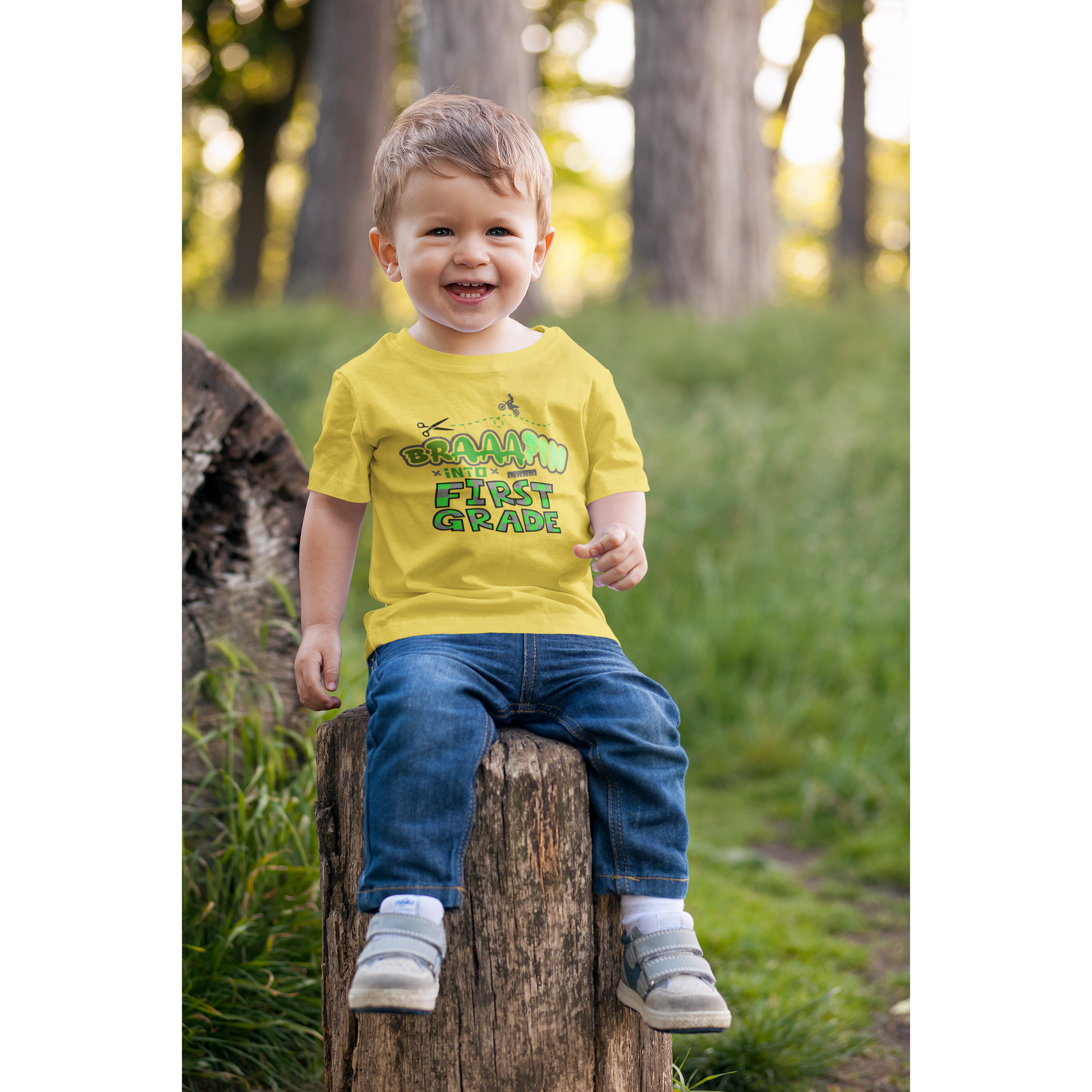 Brappin into My First Grade Motocross Toddler Shirt