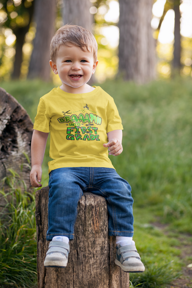 Brappin into My First Grade Motocross Toddler Shirt