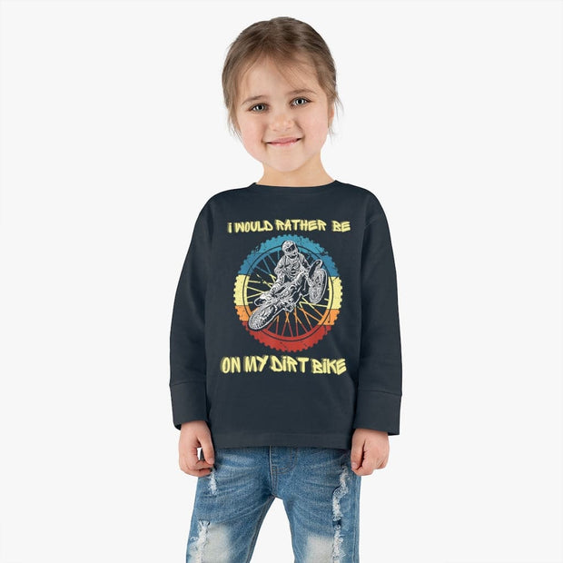 Motocross Dirt Bike Tee-Shirt Kid Toddler Long Sleeve Shirt