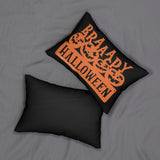 Braaapy Halloween Black Spun Polyester Lumbar Pillow