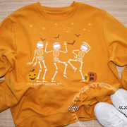 Motocross Dancing skeletons  Crewneck Sweatshirt| Dirt bike Halloween sweater| Halloween dancing squetelon riders sweatshirt|