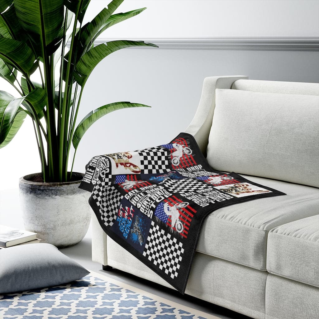 Dirt Bike Velvety Blanket